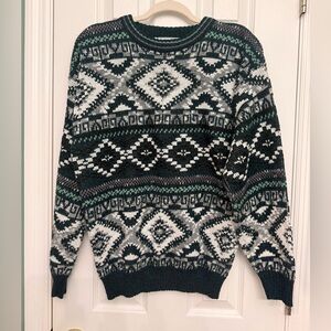 Vintage 90s Michael Gerald Abstract Crew Neck Sweater Size L